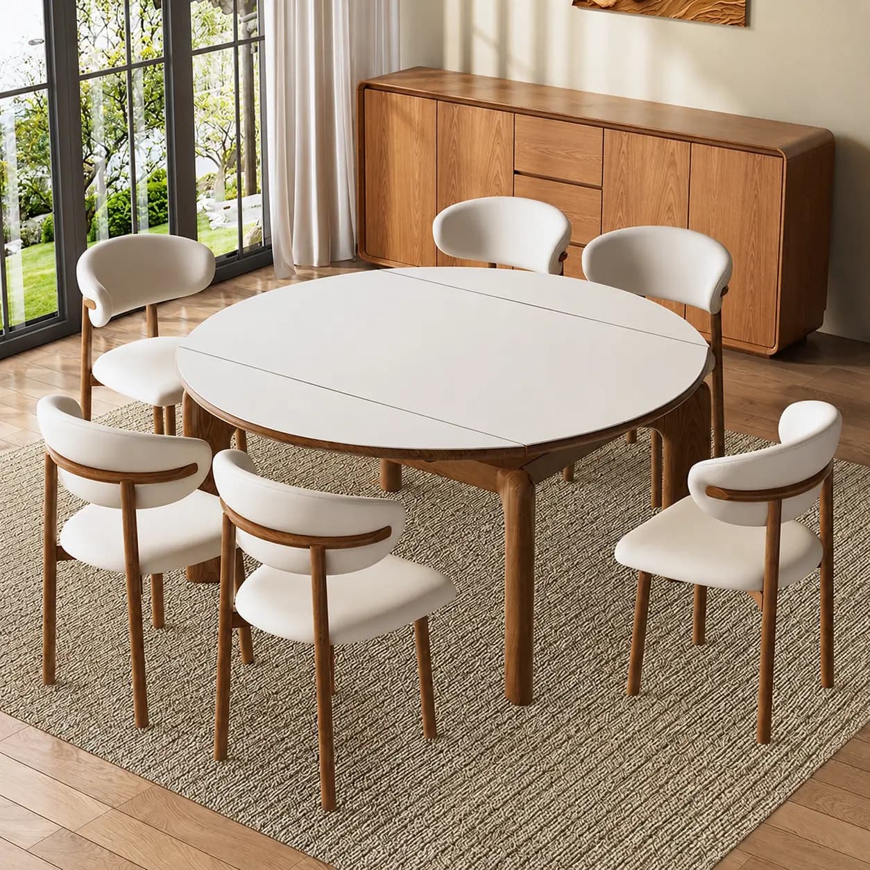 Vintage Ret retractable Dining Table lifestyle 1