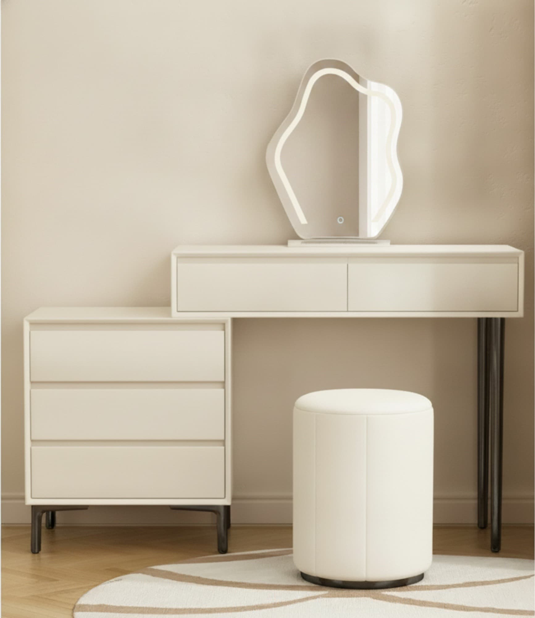 Solid Wood Corner Dressing Table lifestyle 2