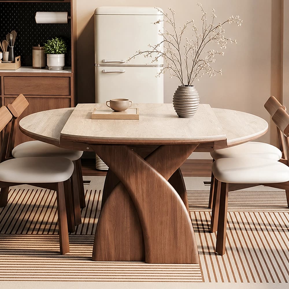 French Retro Extendable Dining Table lifestyle 1