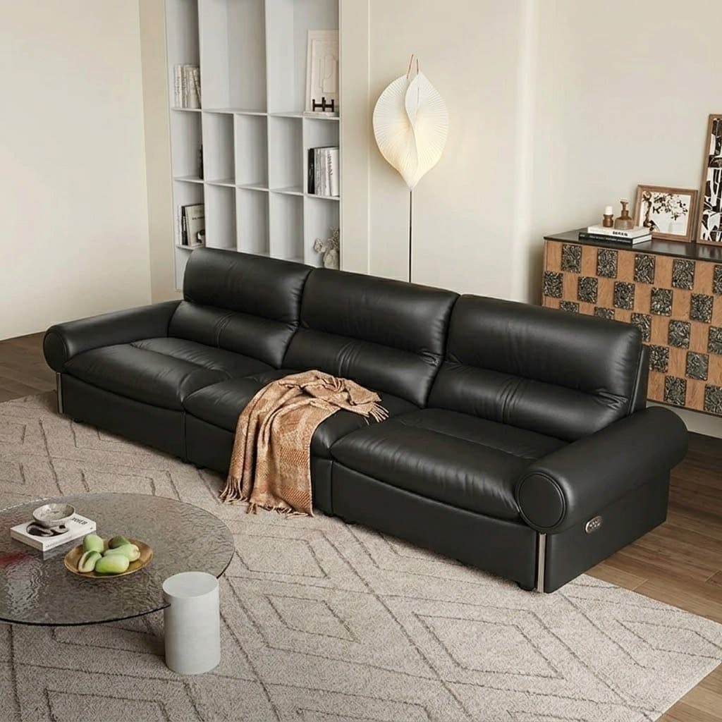 Minimalist Leather Cloud Sofa lifestyle 3