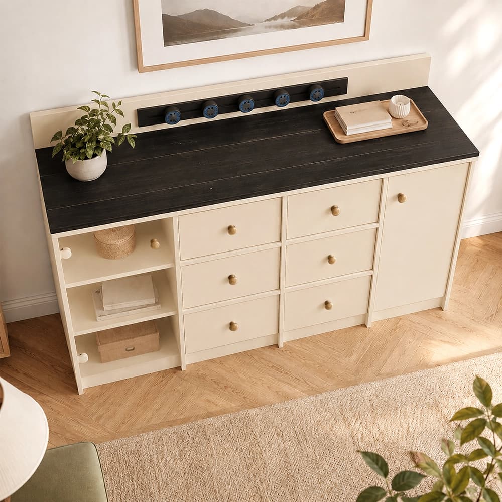 Sintered Stone Coffee & Storage Cabinet lifestyle 3