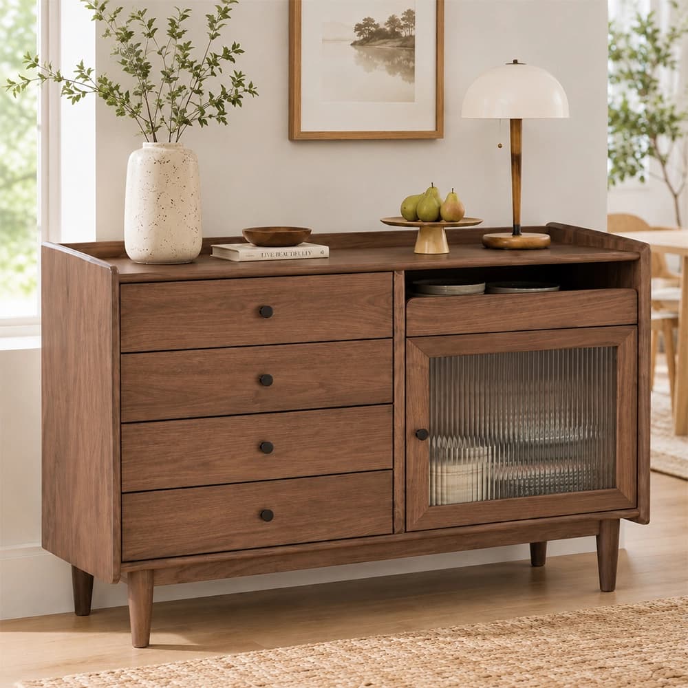 Minimalist Black Walnut Sideboard lifestyle 2