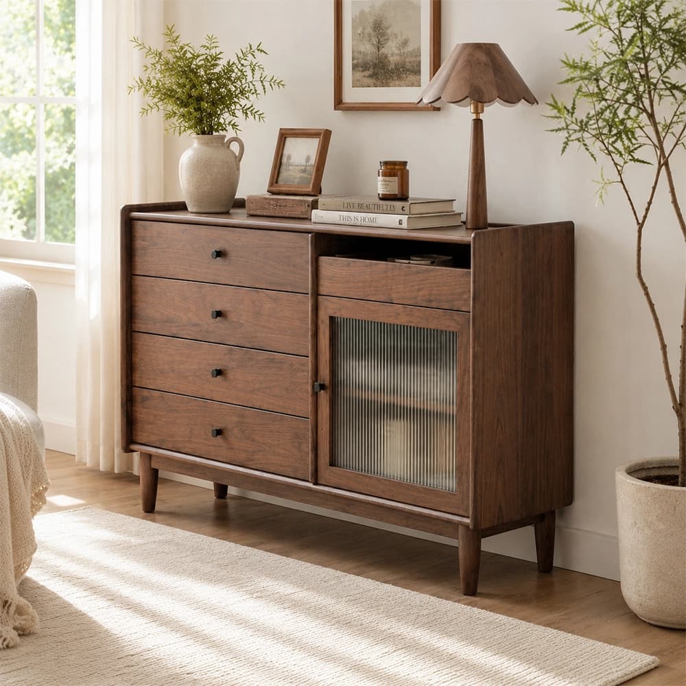 Minimalist Black Walnut Sideboard lifestyle 3