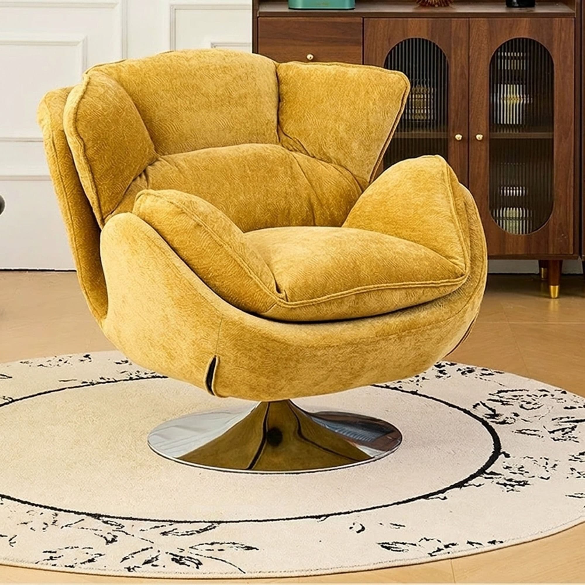 Curved Swivel Lounge Chair lifestyle 3