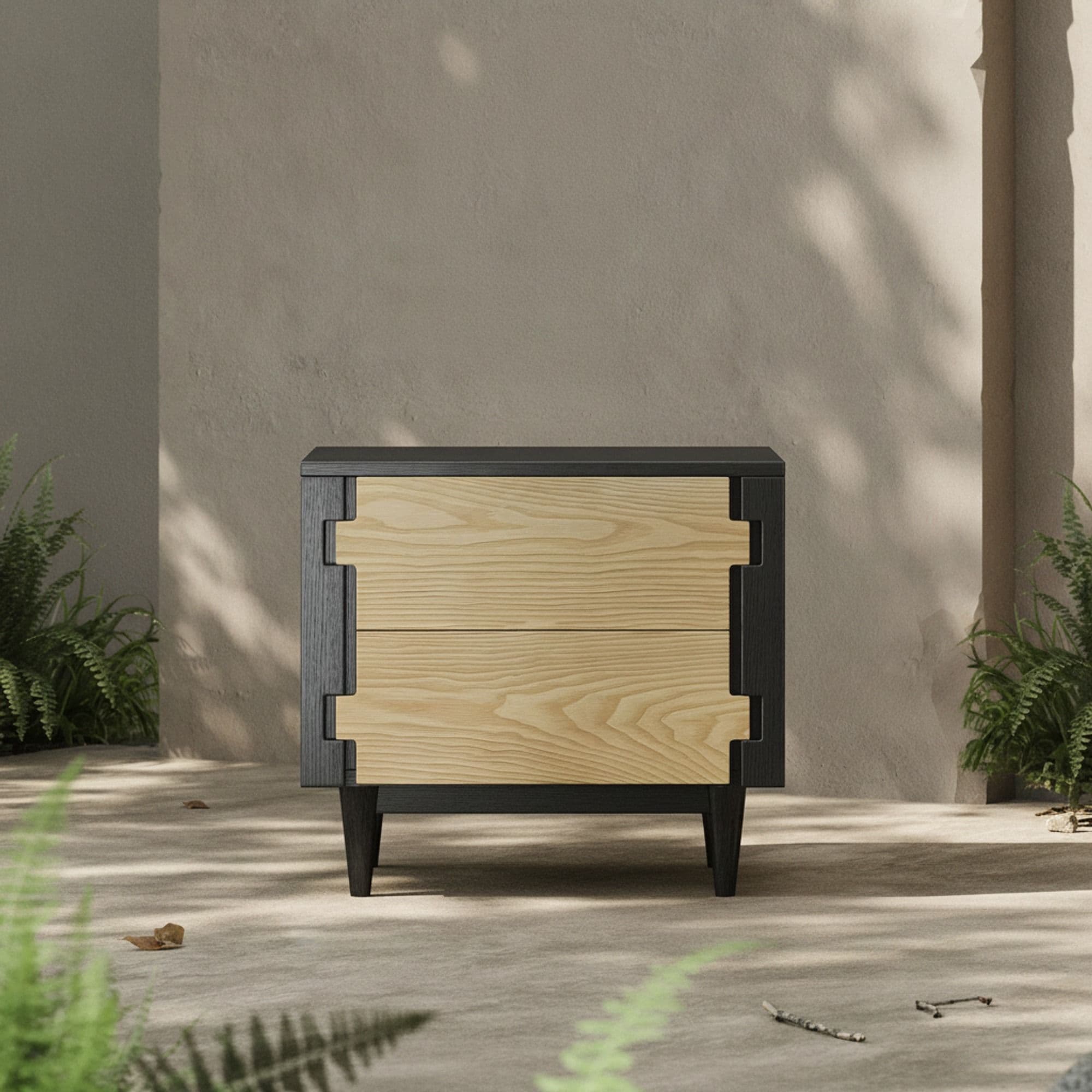 Vintage Solid Wood Nightstand lifestyle 3