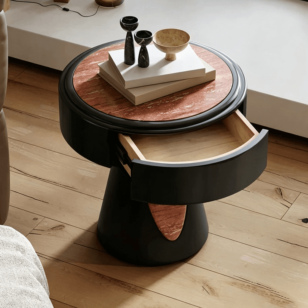 Minimalist Circular Nightstand lifestyle 3