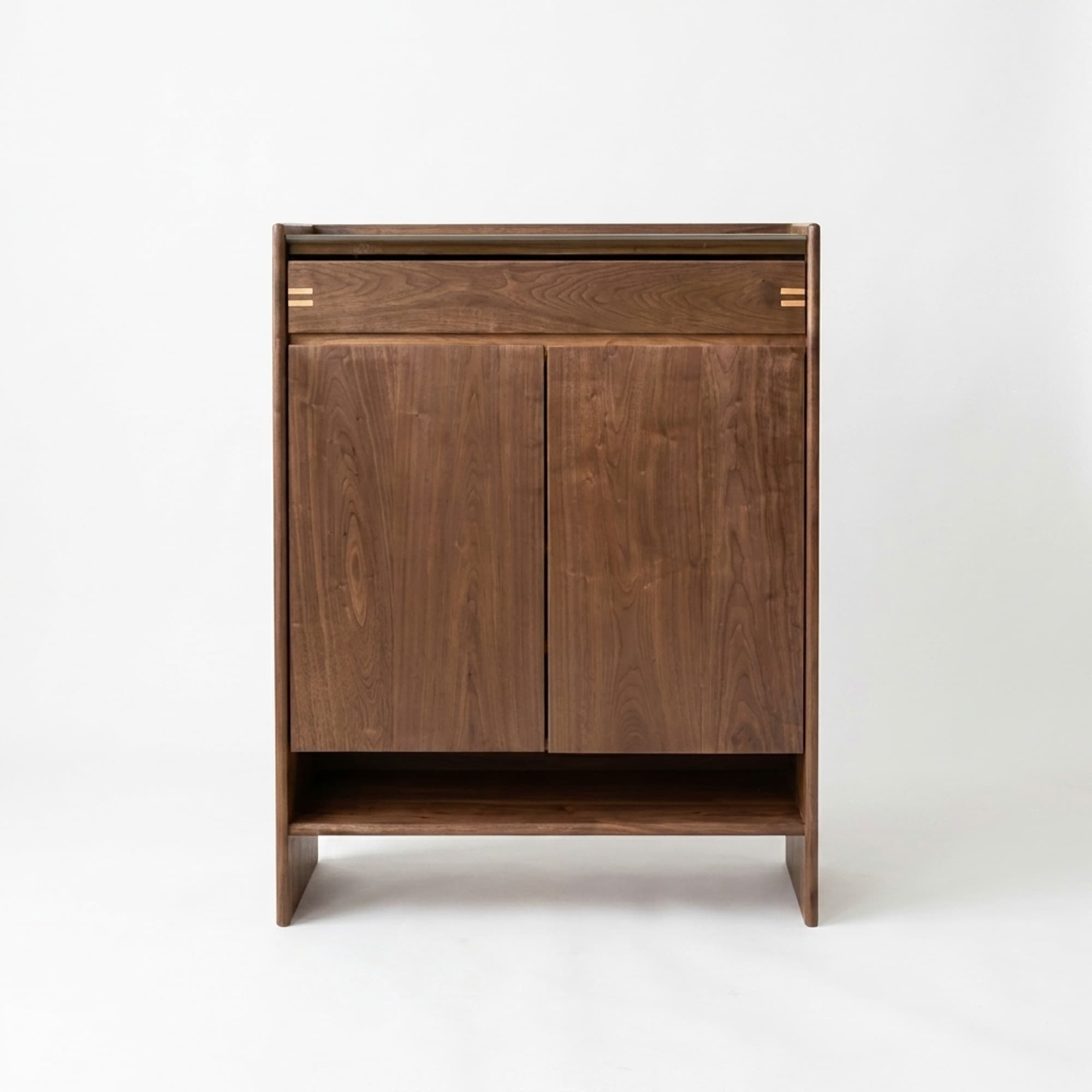 Solid Walnut Entryway Cabinet lifestyle 1