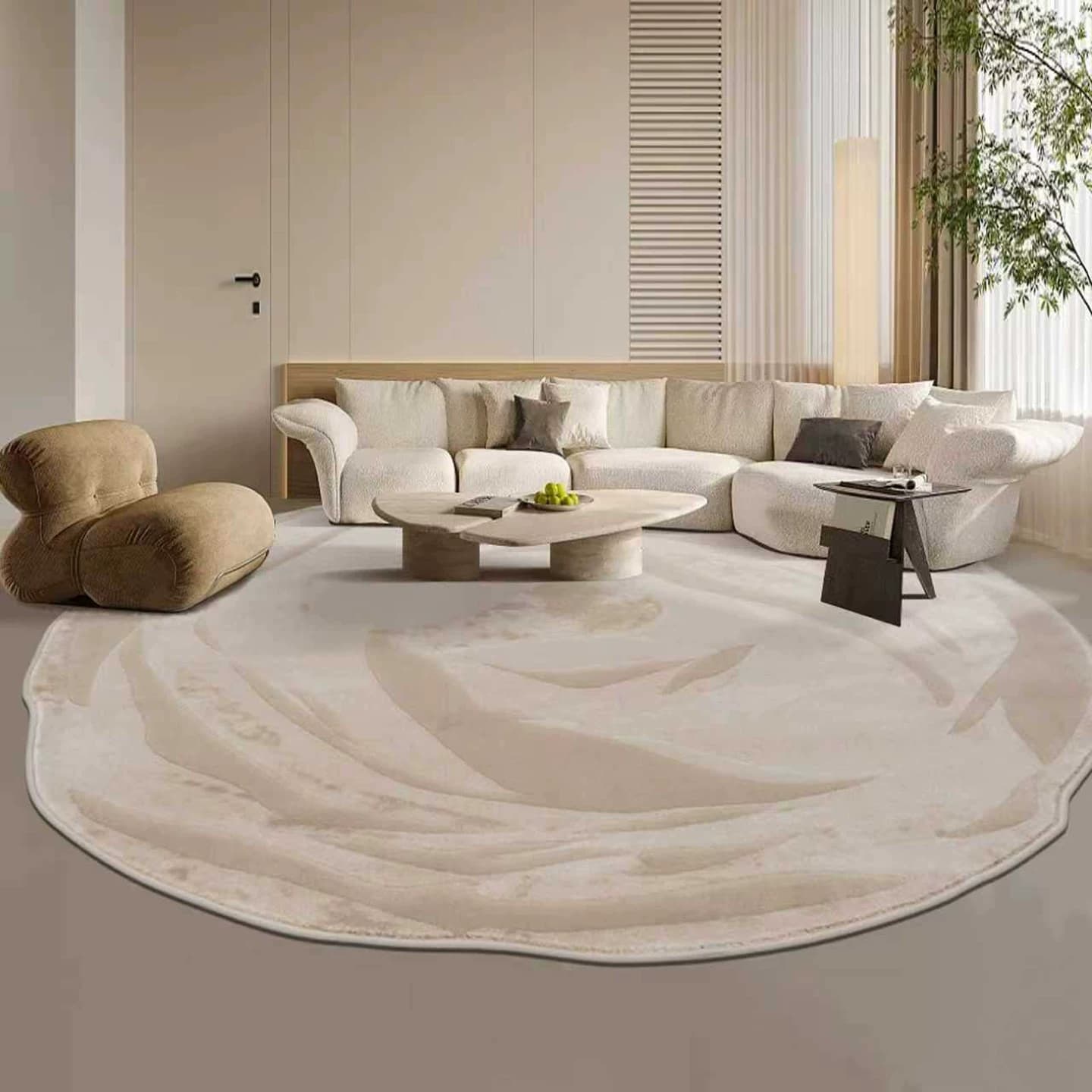 Machine-Woven Round Rug lifestyle 3