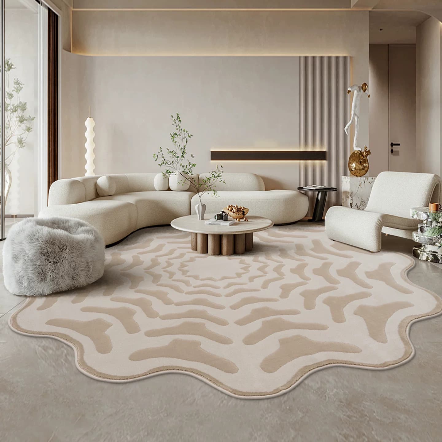 Machine-Woven Round Rug lifestyle 2