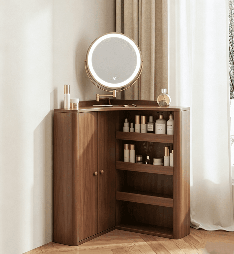 Corner Vanity with Integrated Mirror lifestyle 2