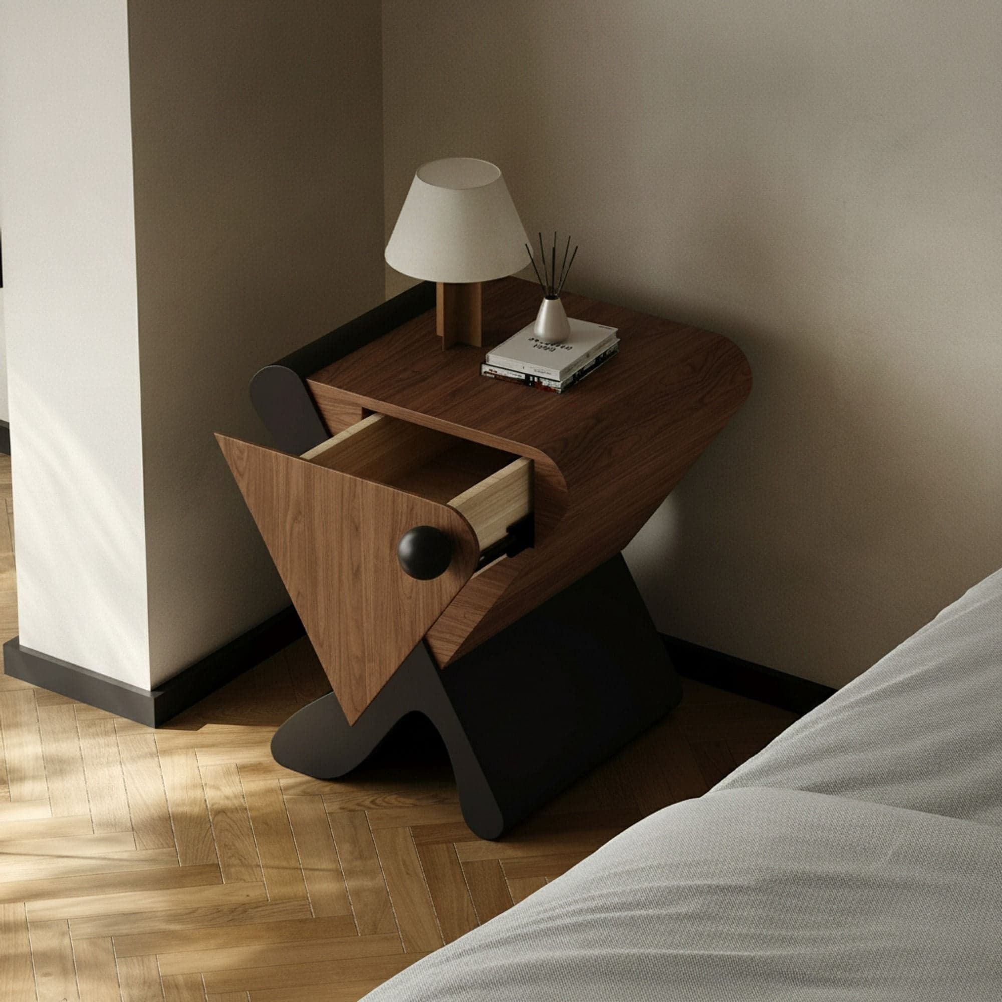 Vintage Triangular Nightstand lifestyle 3