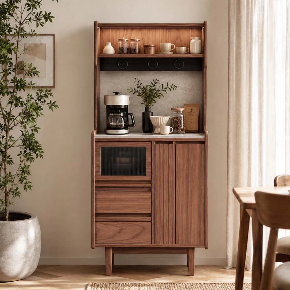 Solid Wood & Stone Sideboard lifestyle 1