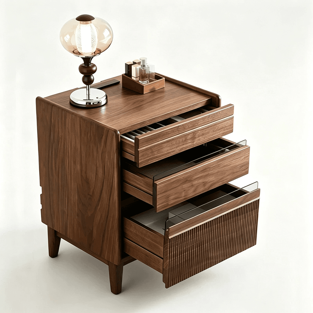 Solid Wood Drawer Nightstand lifestyle 3