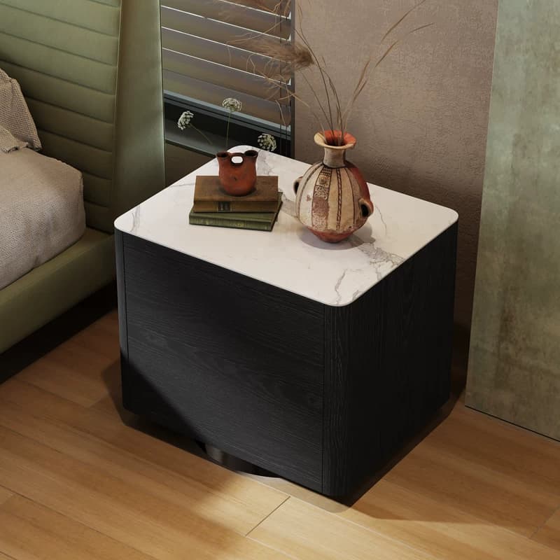 21.7" Modern Engineered Wood Nightstand Small Space