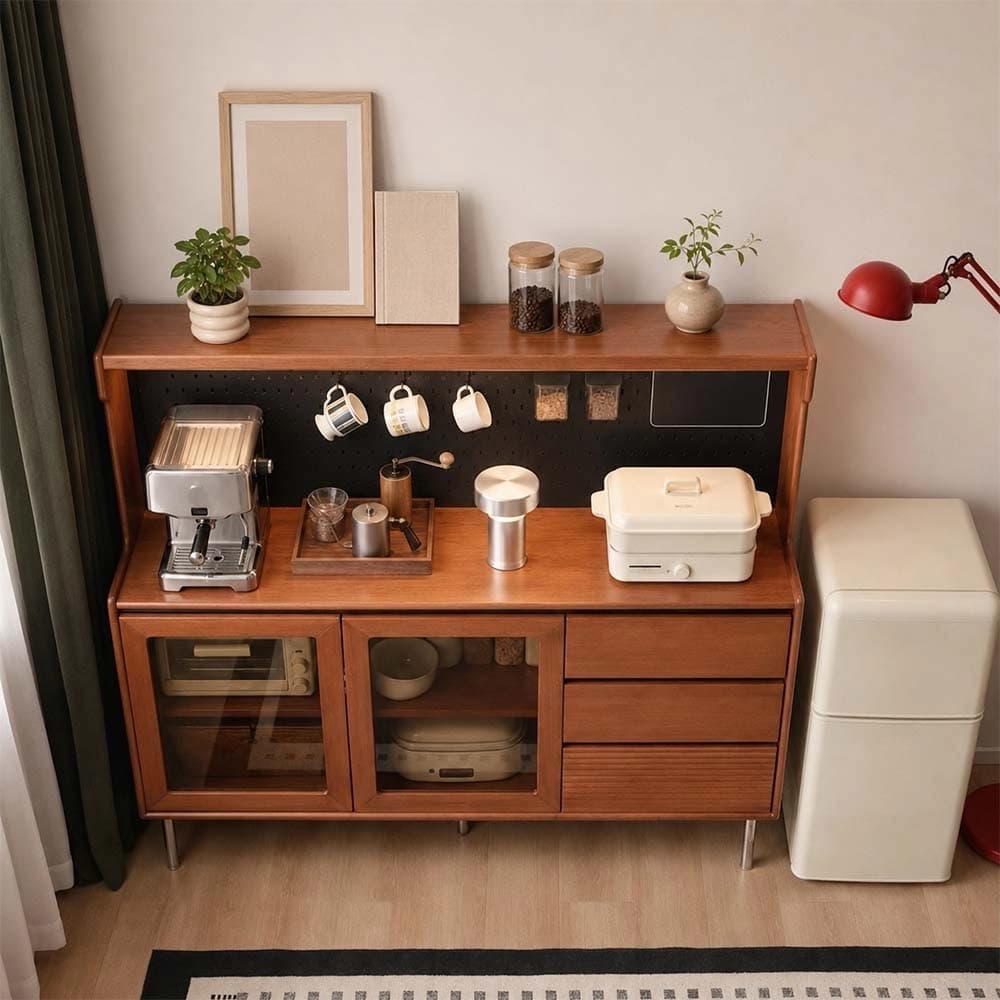 Retro Solid Wood Sideboard lifestyle 3