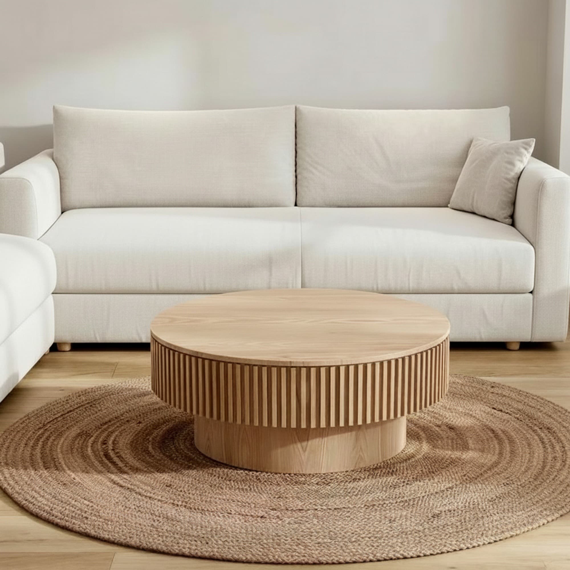Solid Wood Gear-Style Coffee Table lifestyle 1