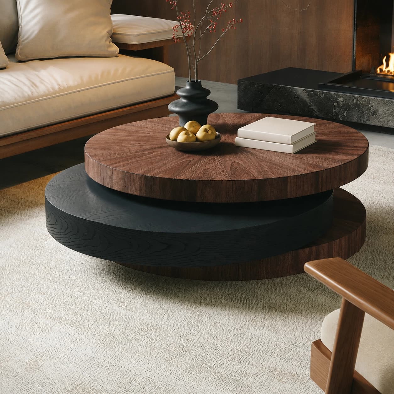 Solid Wood Parquetry Coffee Table lifestyle 3