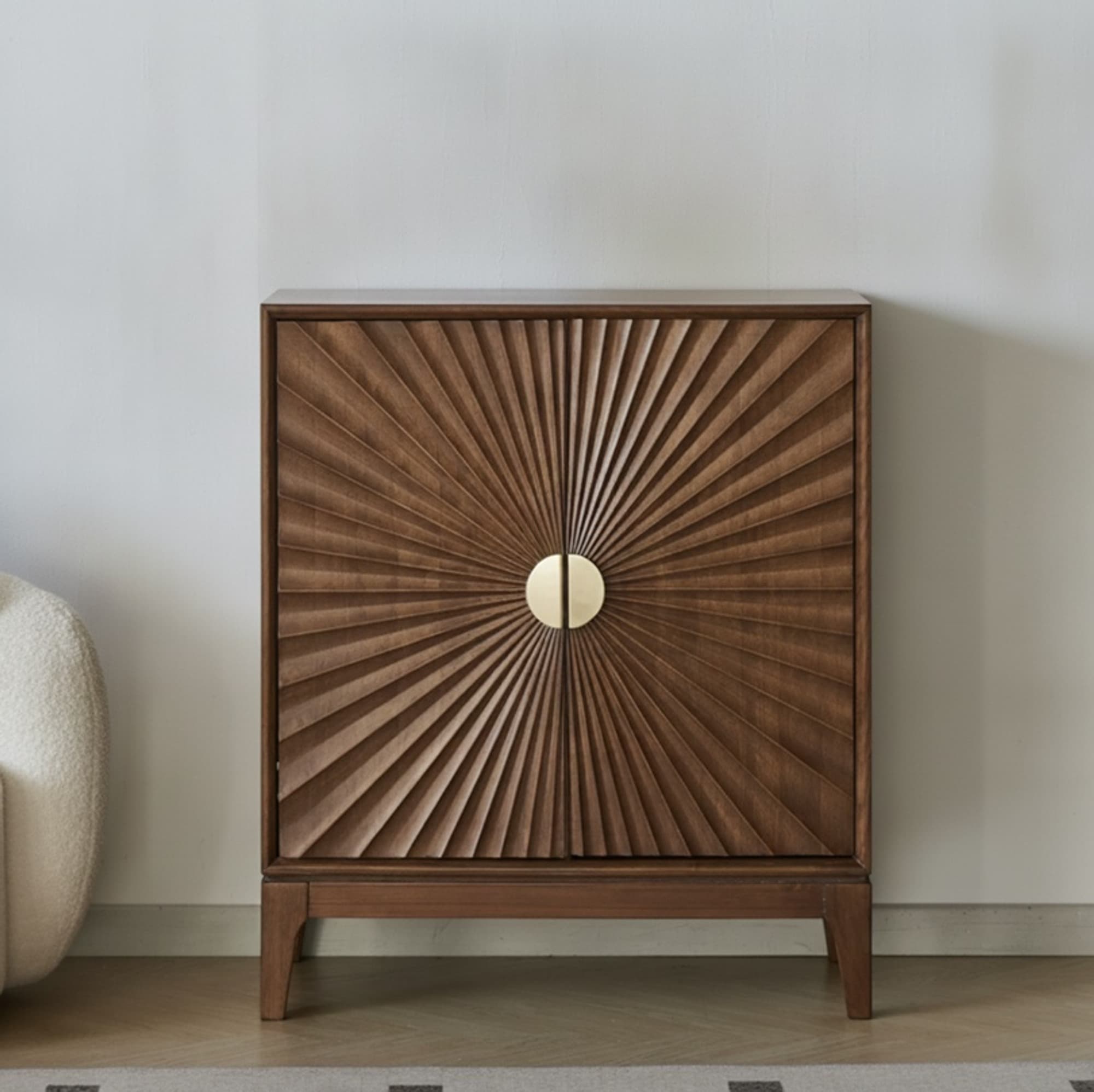 Solid Wood Water Ripple Cabinet lifestyle 1