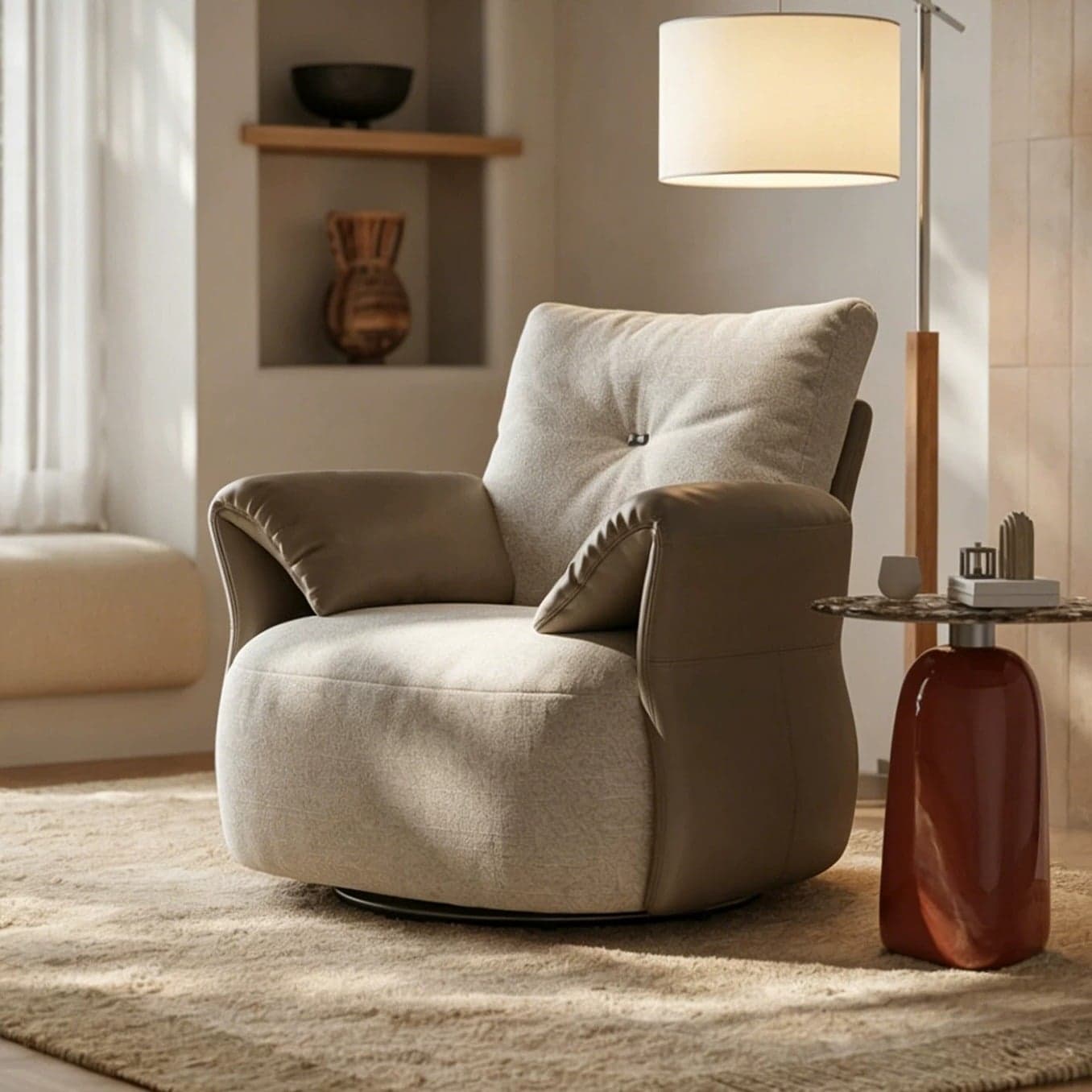 Italian Minimalist Lounge Chair lifestyle 3