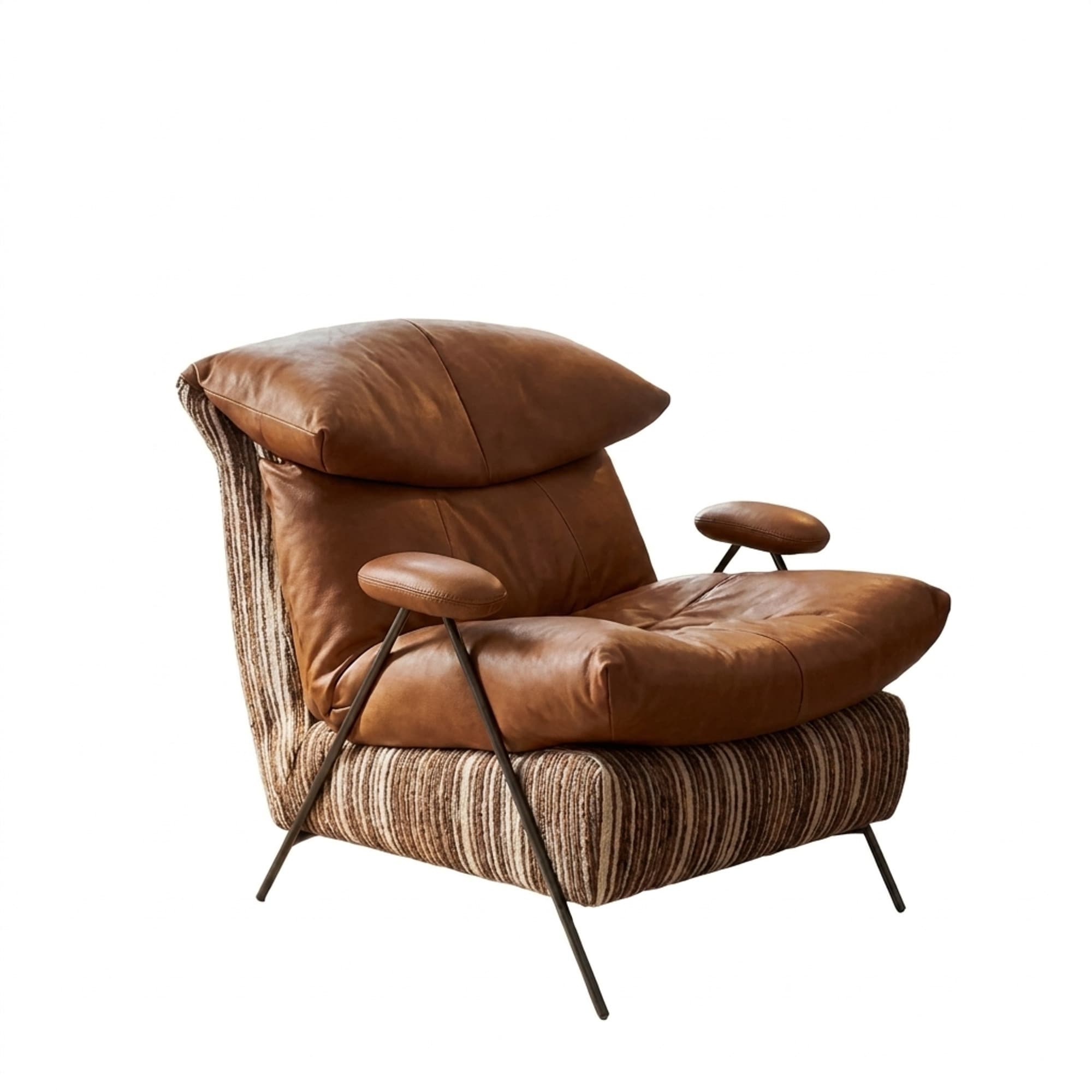 Mid-Century Wood Frame Lounge Chair lifestyle 1