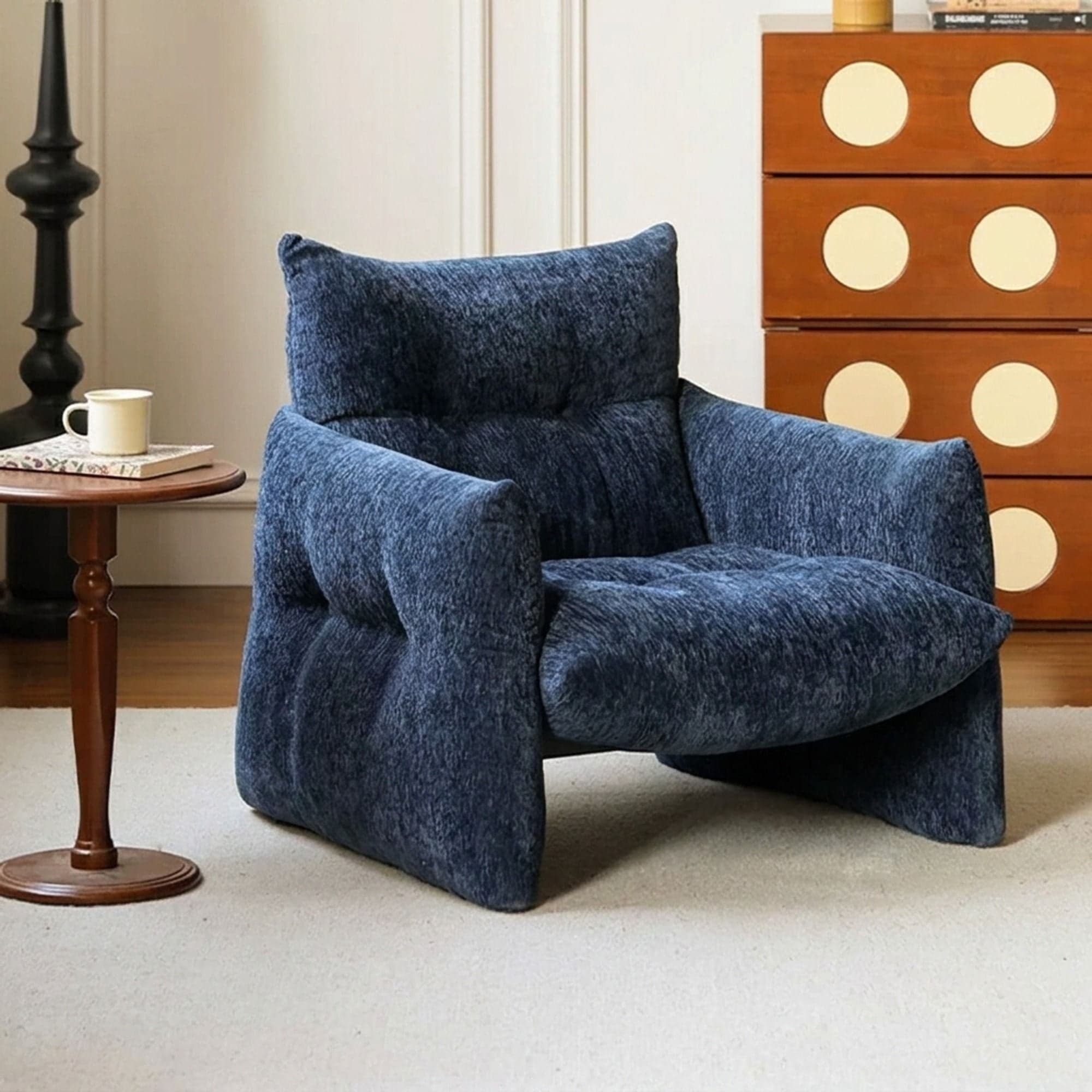 Vintage Chenille Lounge Chair lifestyle 3