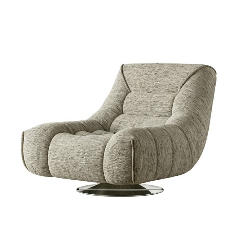 Swivel Velvet Reclining Sofa Chair lifestyle 1