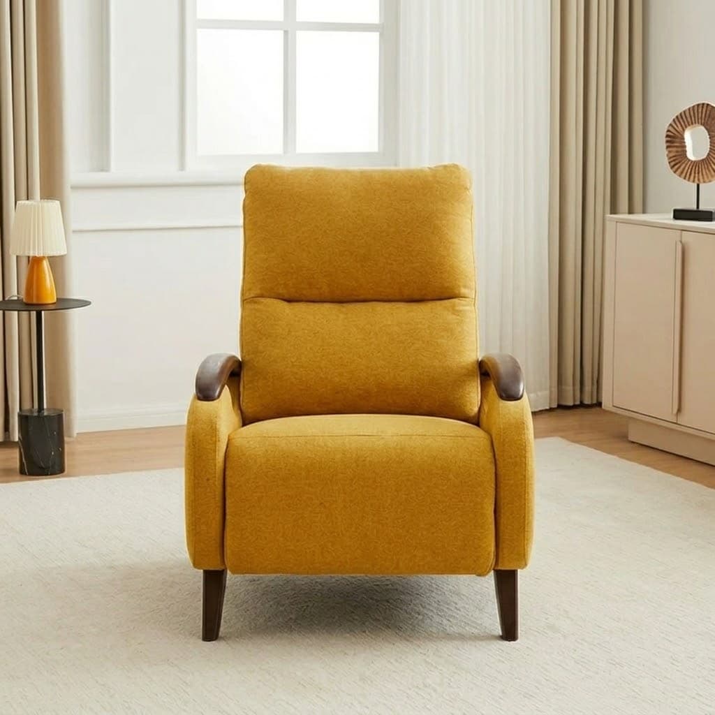 26.8" Mid-Century Modern Fabric Reclining Sofa