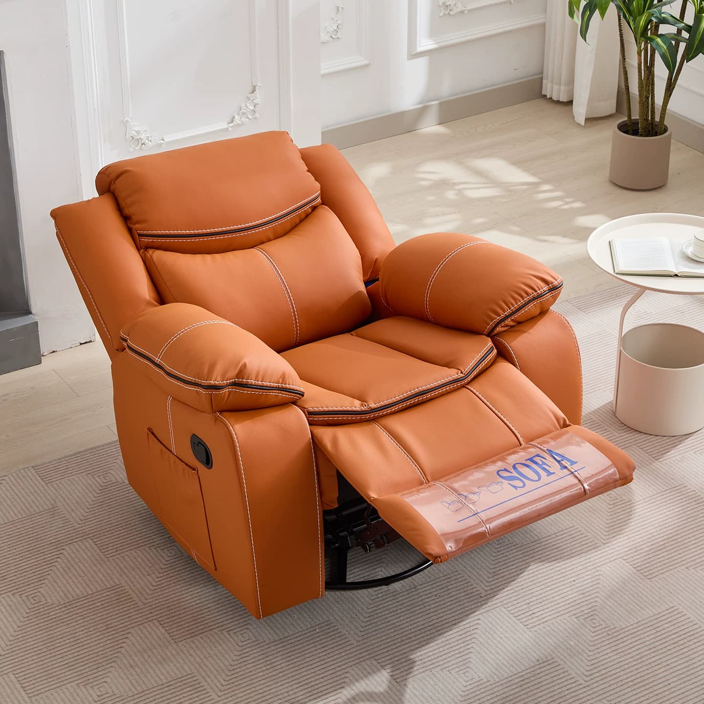 Modern Leather Lounge Sofa lifestyle 3