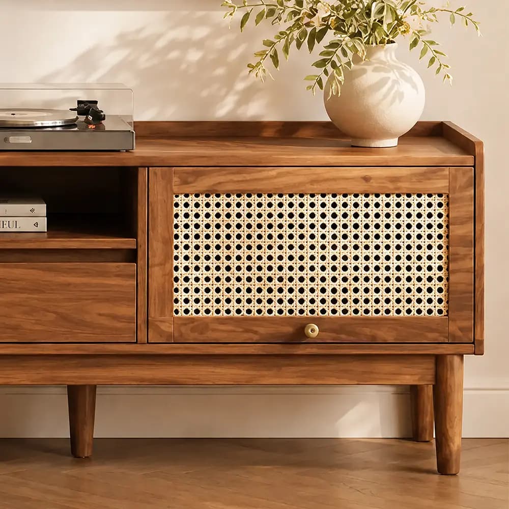 Wabi-Sabi Wicker TV Stand lifestyle 3