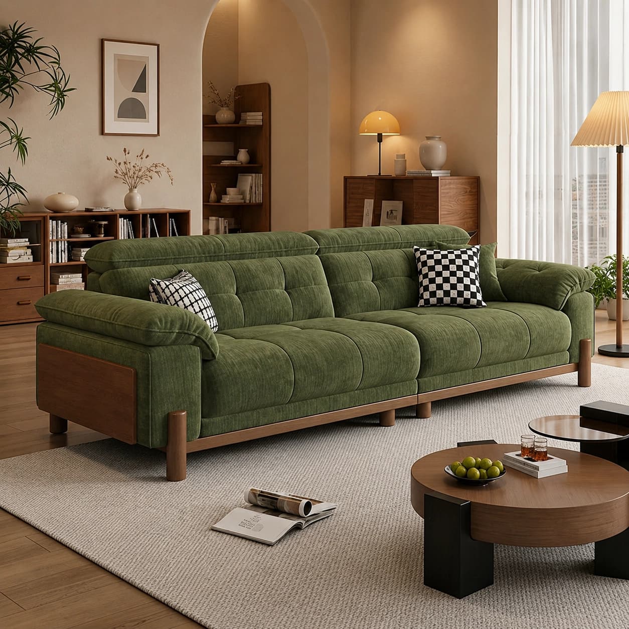 Vintage Chenille Fabric Sofa lifestyle 3