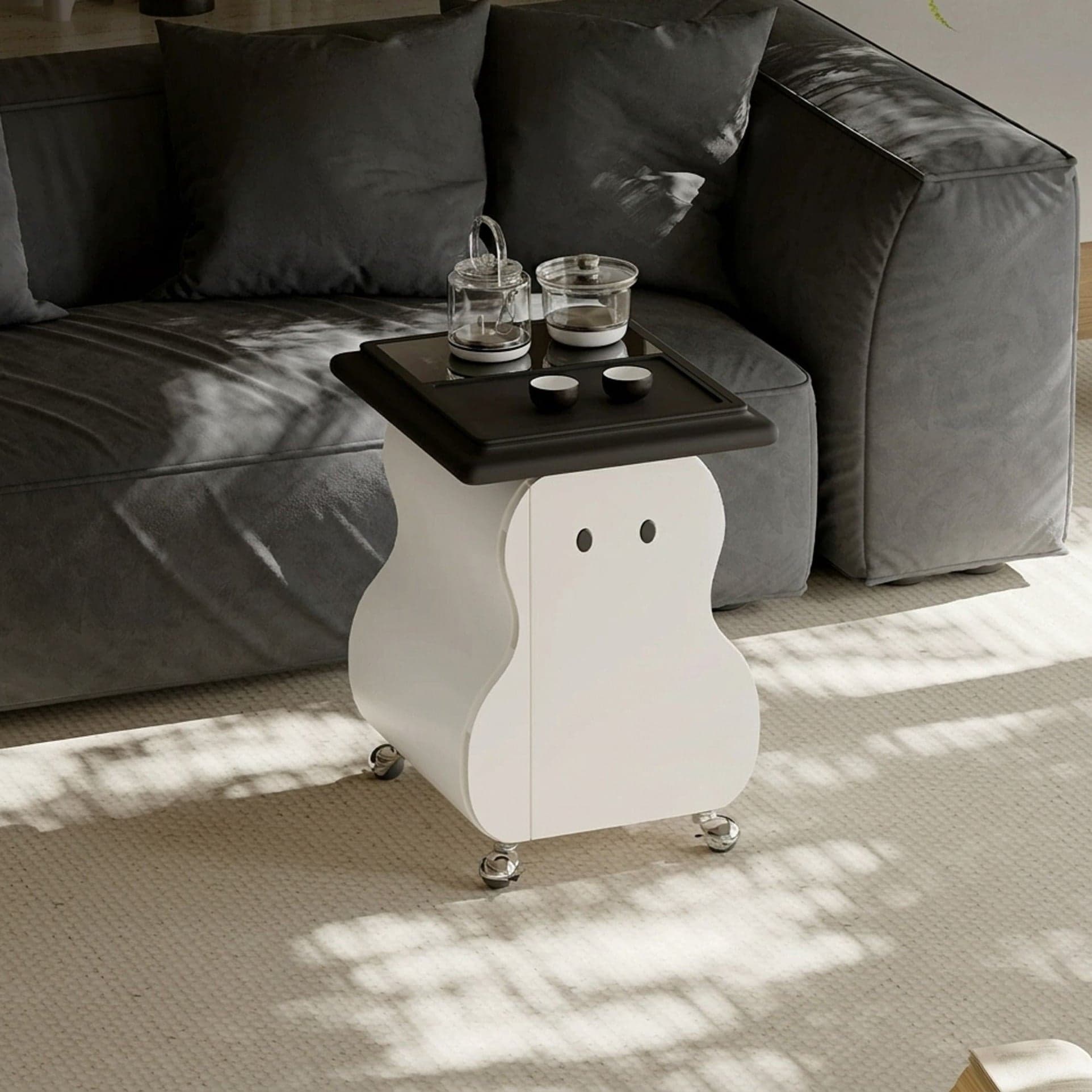 Sintered Stone Mobile Tea Table lifestyle 3