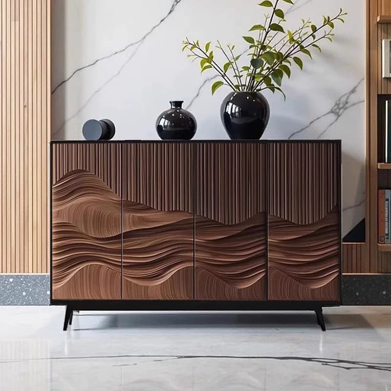 Mid‑Century Carved Tree‑Ring Sideboard lifestyle 3