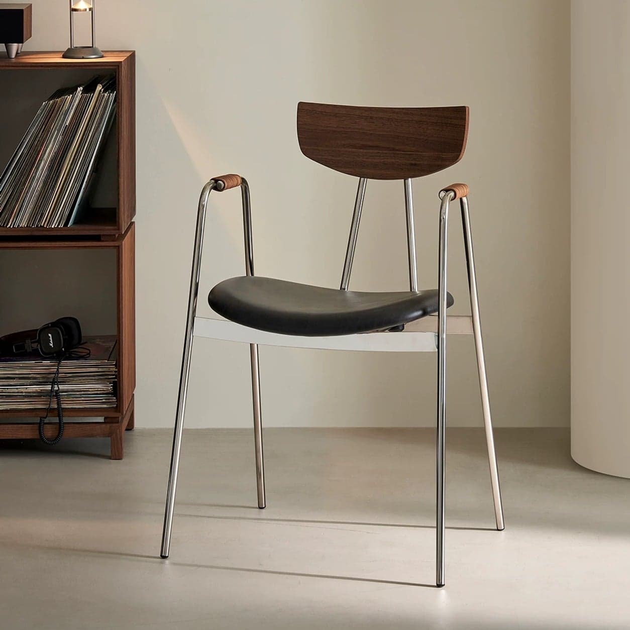 Minimalist Leather Dining Chair lifestyle 3
