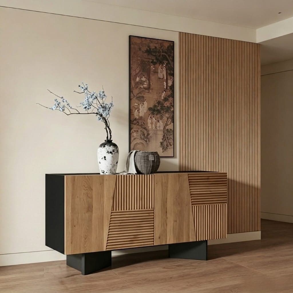 Solid Wood Corrugated Sideboard lifestyle 3