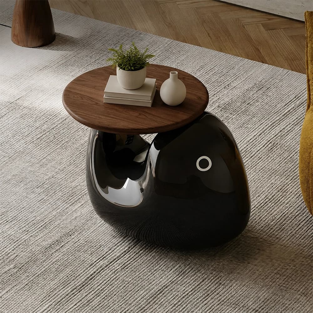 High-Gloss Sculptural Side Table lifestyle 3