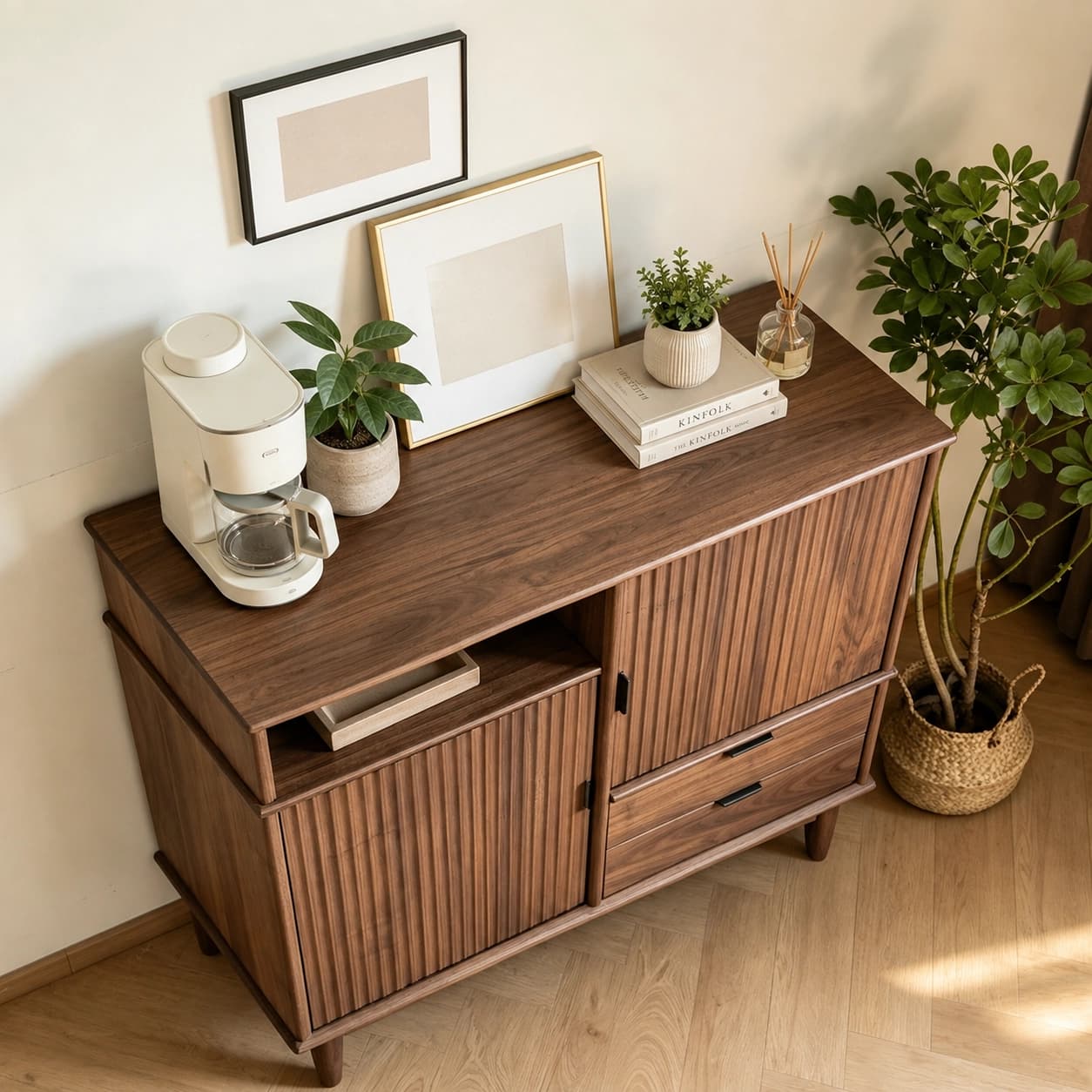 Black Walnut Fluted Sideboard lifestyle 3