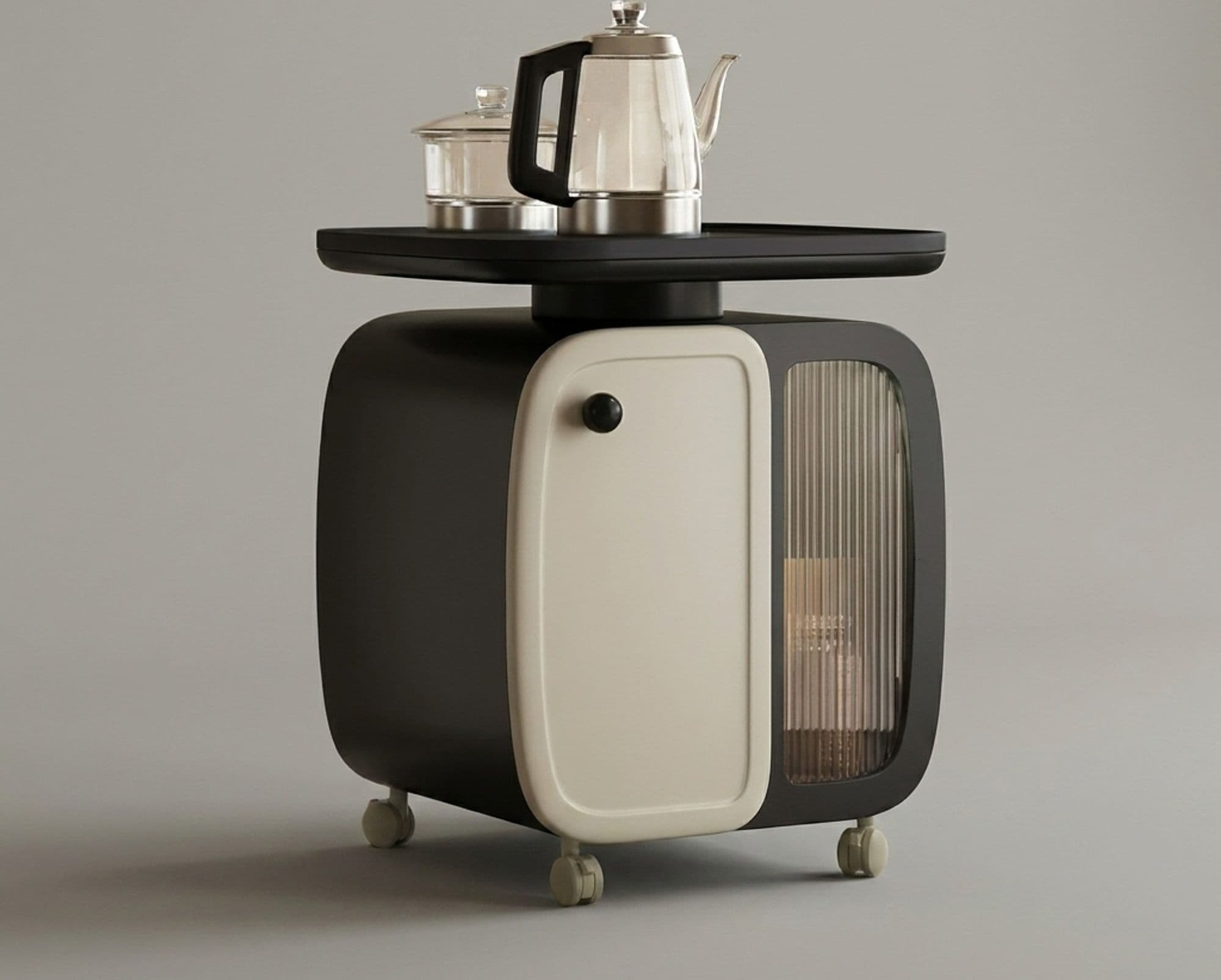 Mid-Century Movable Wood Side Table lifestyle 1