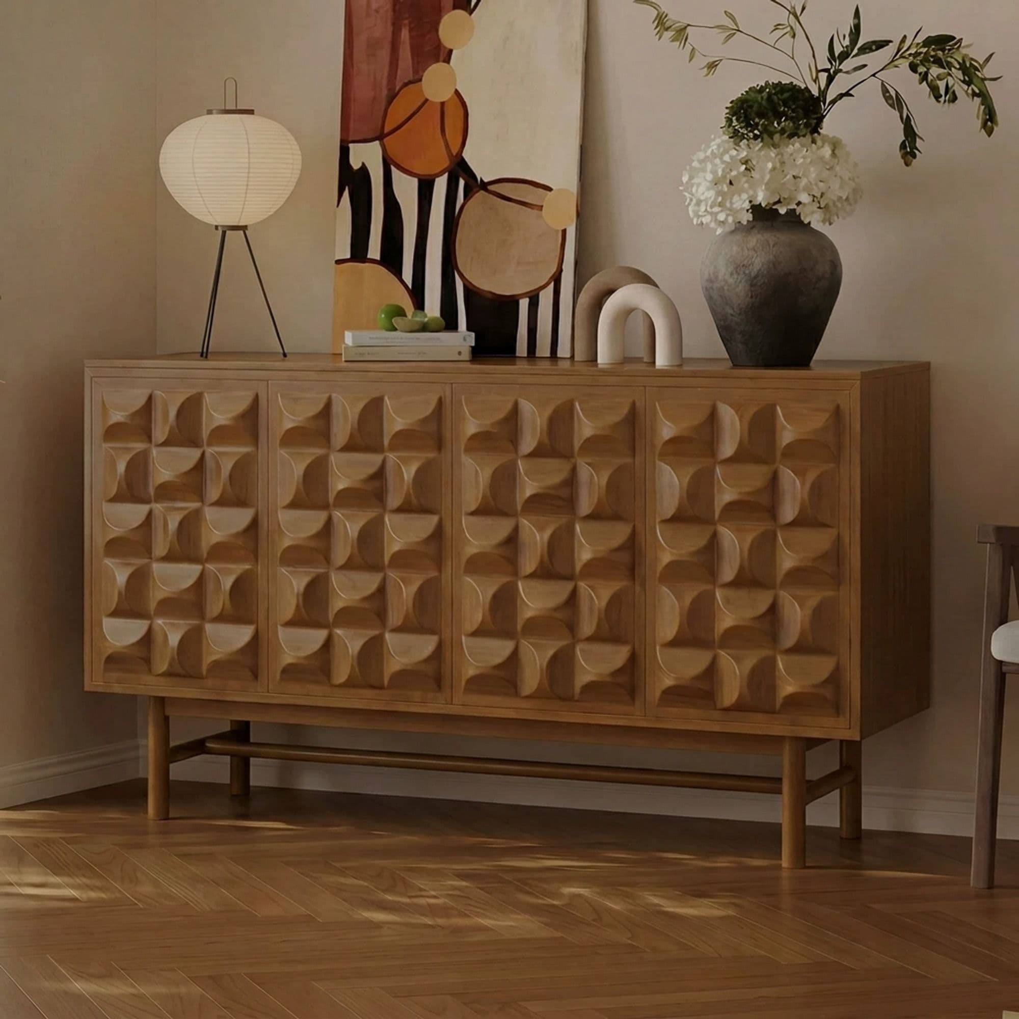 Mid-century Geometric Sideboard lifestyle 3