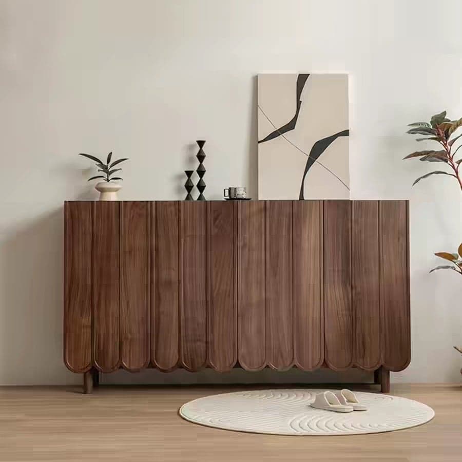 Minimalist Solid Walnut Shoe Cabinet lifestyle 3