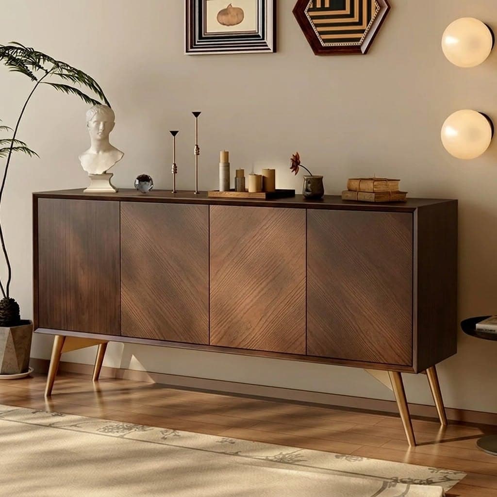 Solid Wood Herringbone Sideboard lifestyle 3