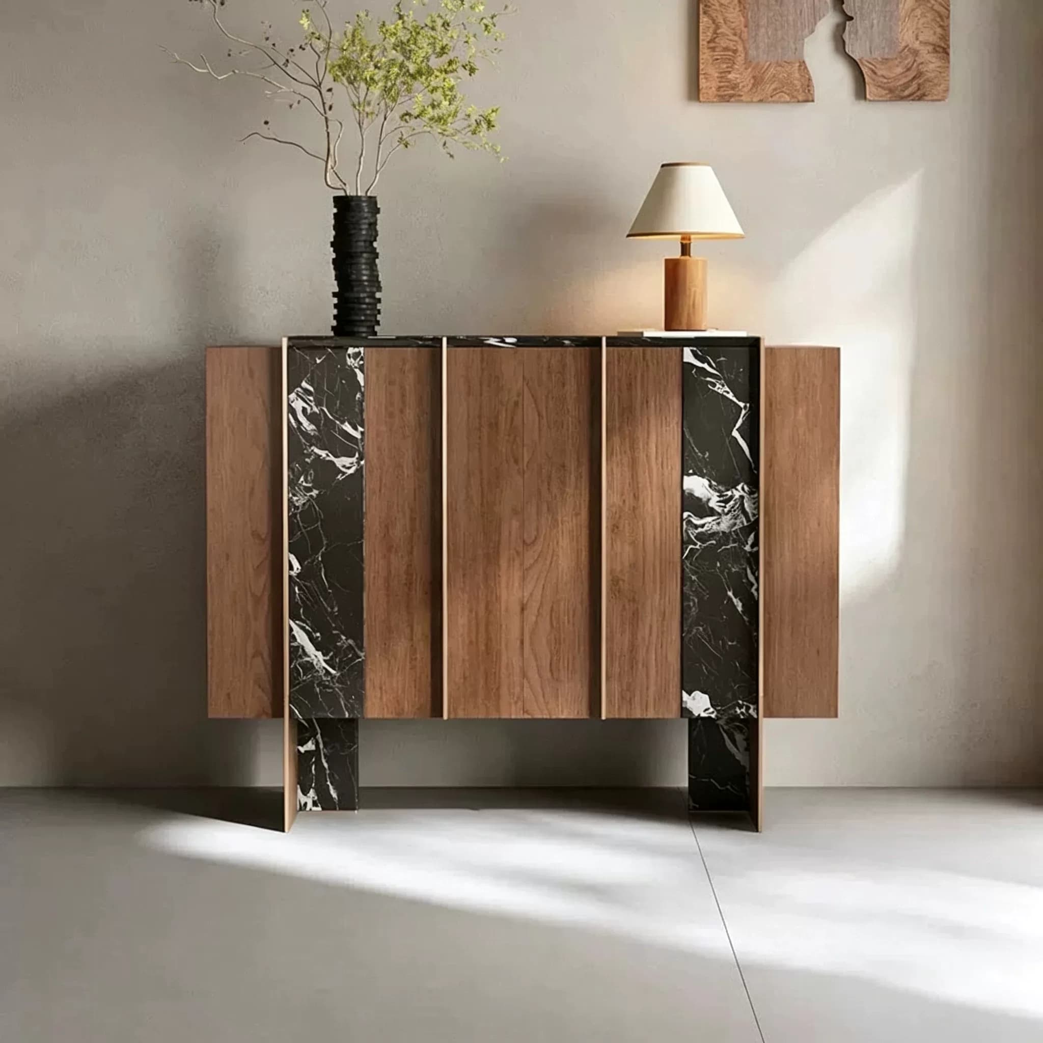 Mid-Century Solid Walnut Shoe Cabinet lifestyle 3
