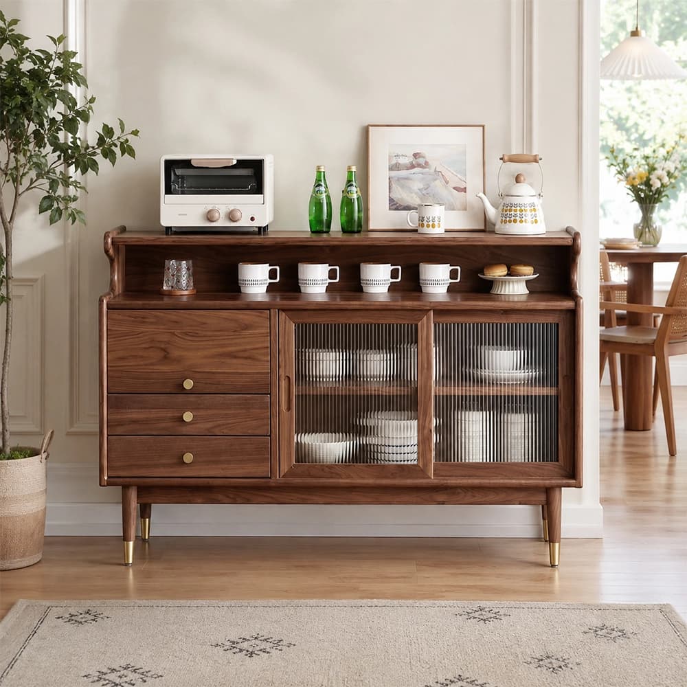 Solid Wood Changhong Glass Sideboard lifestyle 1