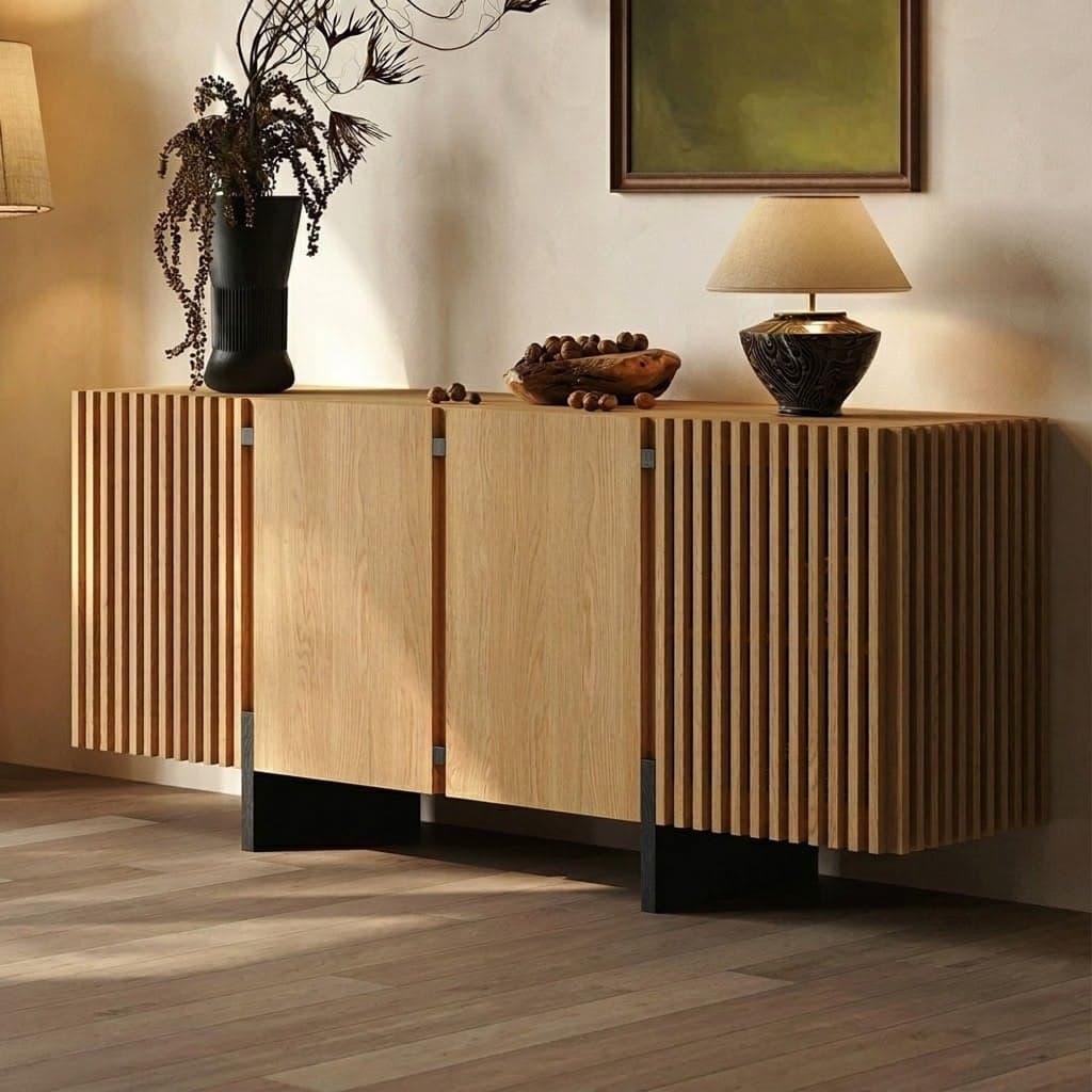 Mid-Century Solid Wood Sideboard lifestyle 3