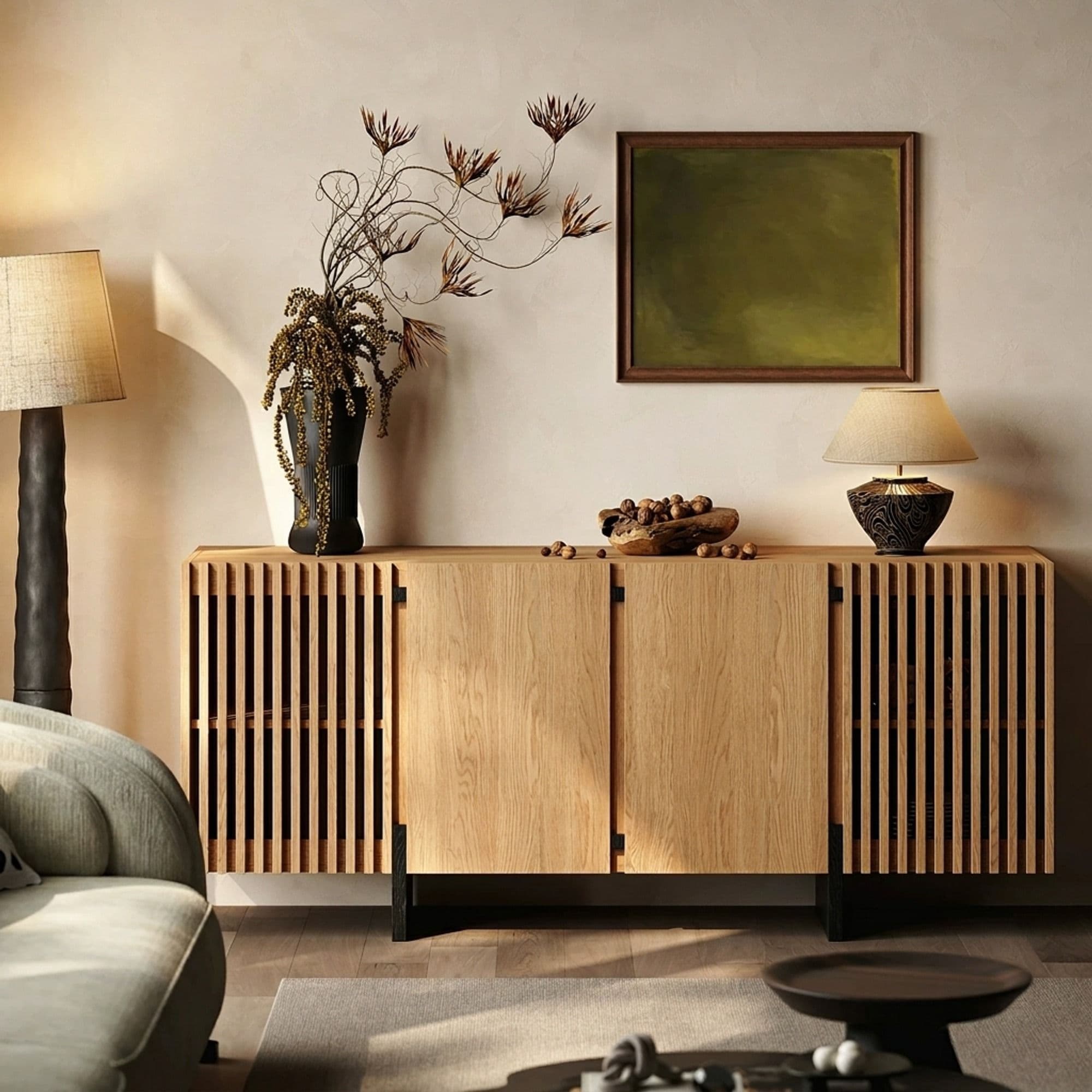 70.9" Scandinavian Plywood Sideboard with Storage