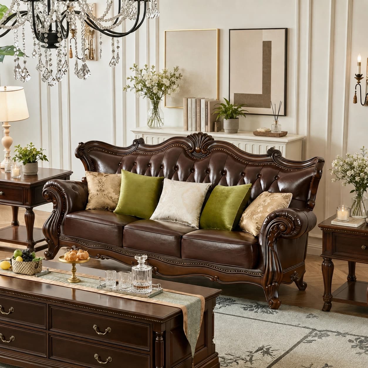 American Vintage Leather Sofa lifestyle 3