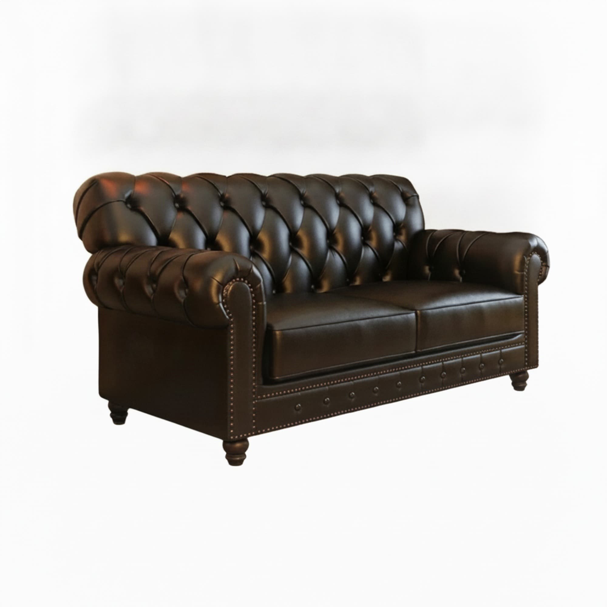 Black Oil Wax Leather Sofa lifestyle 1