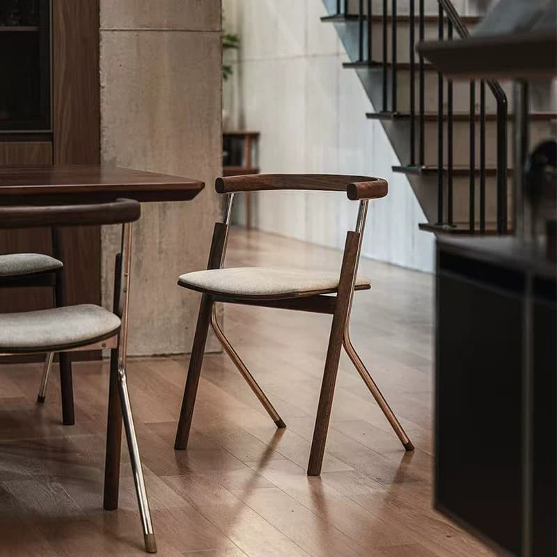 Mid-Century Modern Fabric Upholstered Dining Chair