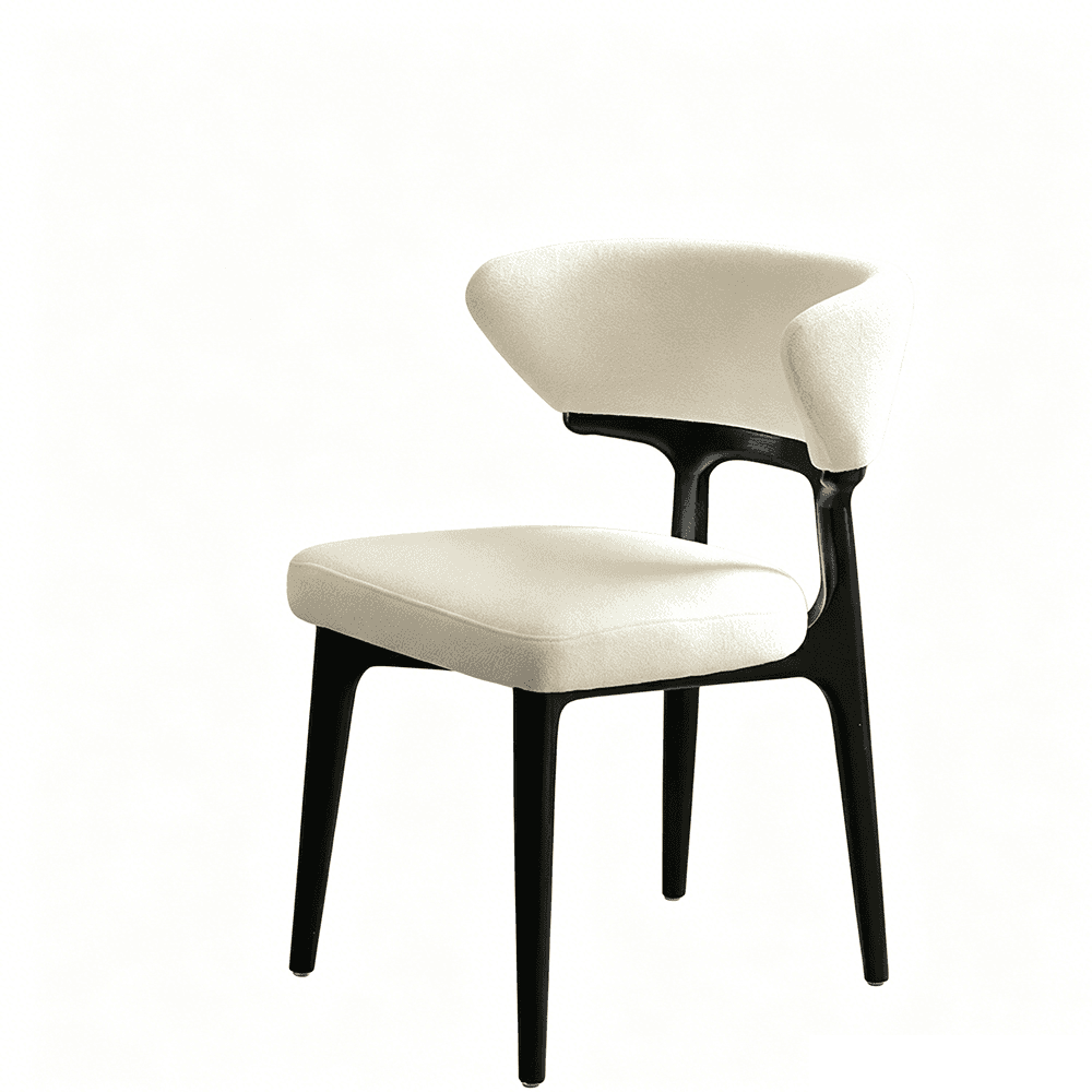 Vintage Wood & Lambswool Dining Chair lifestyle 1