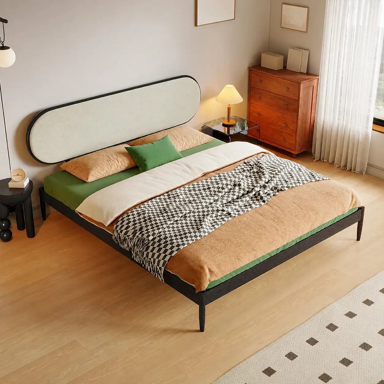Ash & Linen Upholstered Bed lifestyle 3
