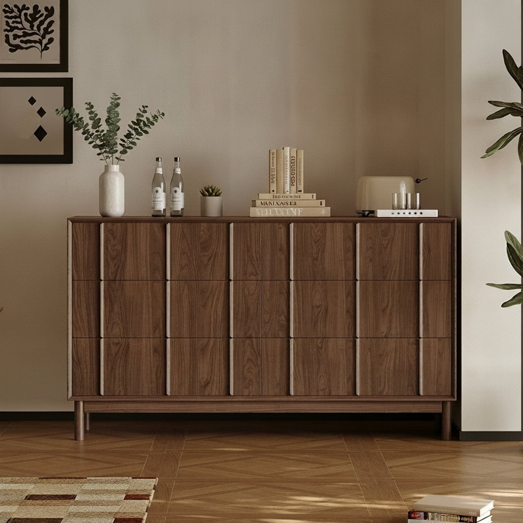 Mid-Century Solid Wood Sideboard lifestyle 3